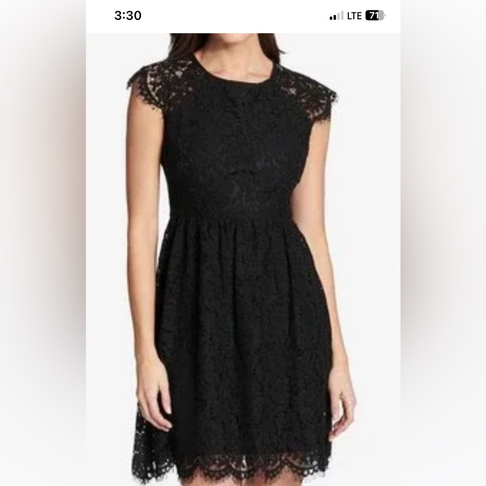 Kenzie Black Lace Cocktail Dress